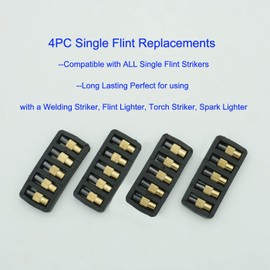 GUTIMORE - Encendedor de chispas de pedernal único, 2 piezas con 20 reemplazos de pedernal extra, para soldadura, soldadura y soldadura