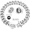 Dog Chain Collars Heavy Duty Cuban Link Silver Dog Chain