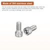 DTGN 1/4-20x1/2" Socket Head Cap Screws Bolts, 25Pcs 304 Stainless