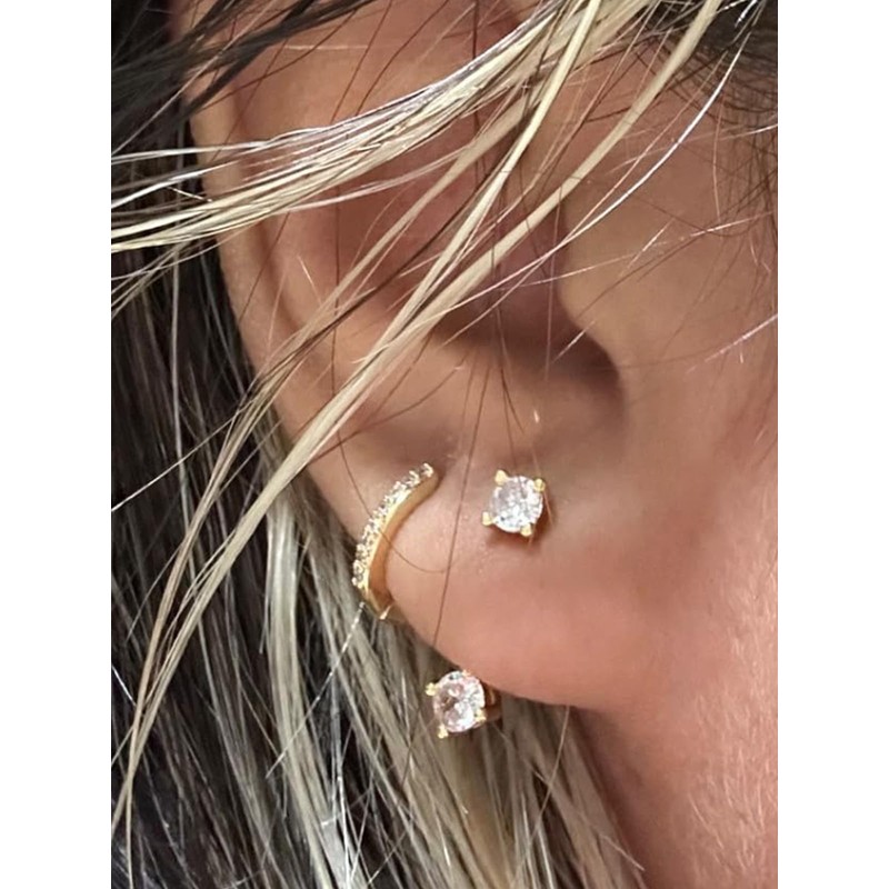 QWALIT Gold Ear Piercing Kit Ear Piercing Gun Kit Earrings