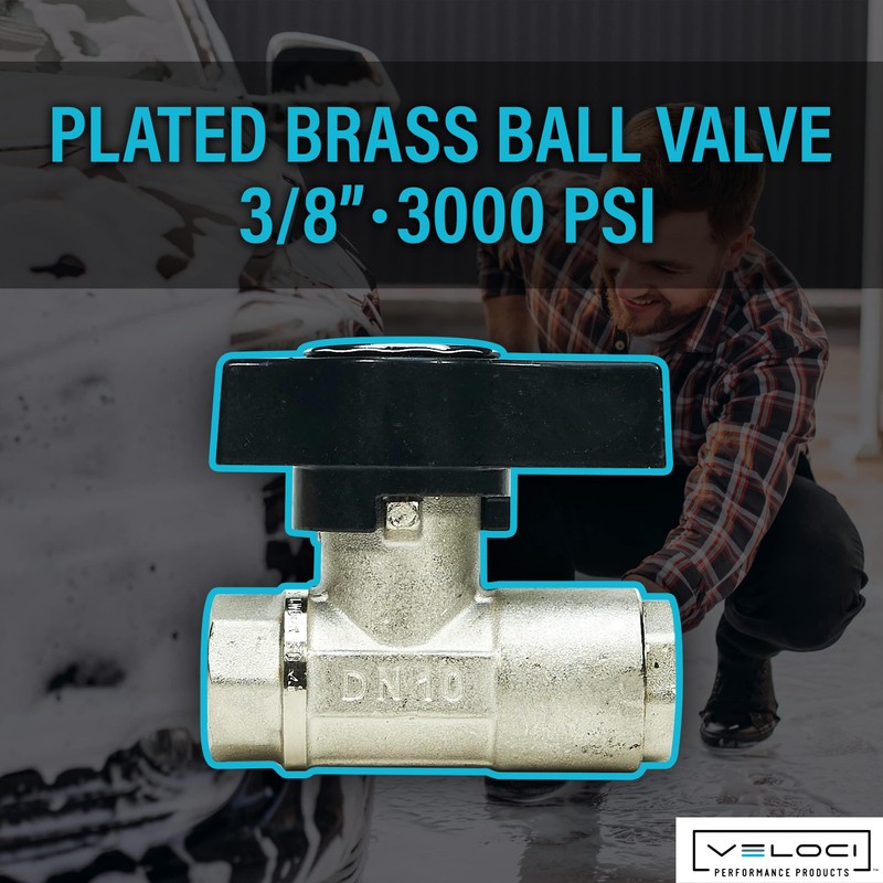 MTM Hydro Original DN10 Italian Brass Plated Ball Valve for