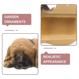 Baluue Hide a Key for Outside, Realistic Dog Statue Spare Key Hider Weatherproof Secure Hidden Compartment Box for Outside Garden Porch Patio Yard Lawn