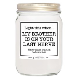 YouNique Designs Funny Sister in Law Gifts Funny Soy Candle 8oz - Sister in Law Birthday Gift Ideas - Future Sister in Law Wedding Gift - Mothers Day Gifts for Sister-in-Law (Lavender & Vanilla)