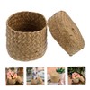 Ciieeo Hand-woven Creative Storage Basket White Decorative Box Cane Boys