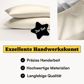 Seralino Cushion Covers 40 x 40 cm, Cream (Set of 2) Made of 100% Organic Cotton, Oeko-Tex Certified, Soft and Breathable, Pillowcase Can Also Be Used as Decorative Cushion, Cushion Covers 40 x 40 cm