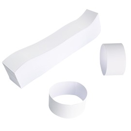 L LIKED Blank Money Band Self Sealing Currency Straps for Bill Wrappers (Blank White - 300 PCS)
