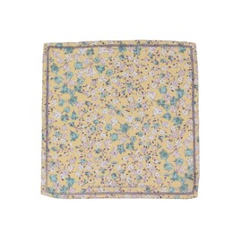 Lope Picnic Passage Flower Print Scarf with Ring, Yellow (81), F