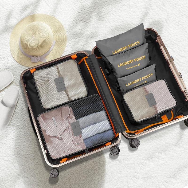 Teynewer 6PCS Travel Organiser Packing Bags Packing Cubes Set Durable