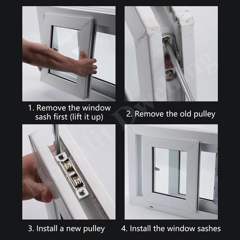 Wheel Roller Pulley with Slot, Stainless Steel Sliding Door Window,