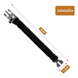 THE9SHOP Pulsera Accesorios Tactica Supervivencia Pedernal Paracord