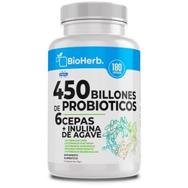 60 Billones de Probioticos  Inulina de Agave - Probioticos y Prebioticos - (120 Capsulas 2.5Mil Millones de UFC Por Capsula)  [Maxima Absorcion] -  6 