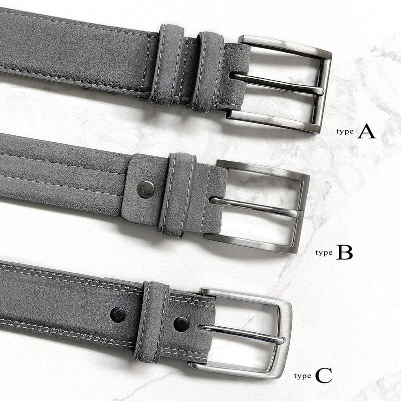 Men's Golf Genuine Suede Casual Dress Leather Belt 1-3/8" (35mm)