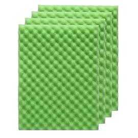 AFACYGN 4 Pack Aquarium Filter Media Bio Sponge Pad 16 x 12 x 1 inch, Fish Pond Foam Filter 20/30/40 PPI (Green 40ppi 4pack)