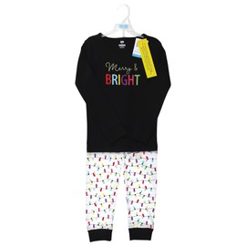 Hudson Baby Baby Cotton Pajama Set, Merry and Bright, 2T