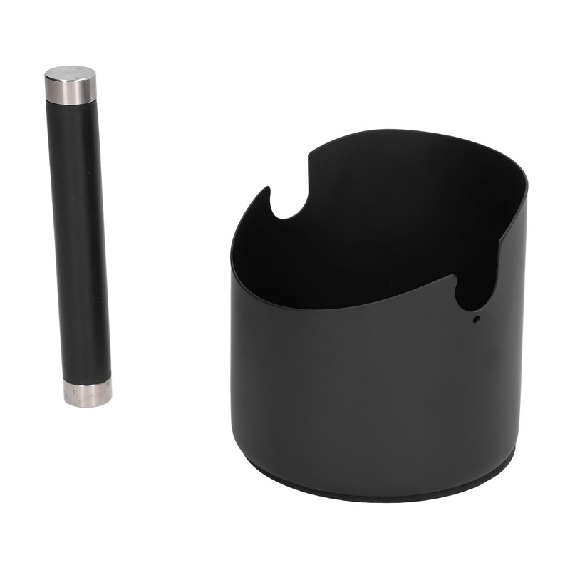 Coffee Grounds Bucket Stainless Steel Rubber Coffee Dump Bin for