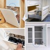 2 Pcs White Push to Open Door Catches, Large Magnetic