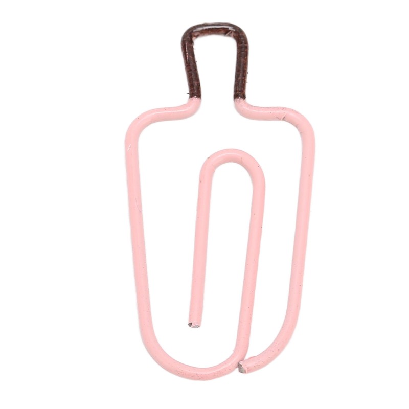 100PCS Ice Cream Paper Clips Metal Funny Cute Paper Clamp