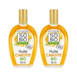 SO'BiO étic | Bio-Karottenöl | Wirkung gut aussehend – nährt | Gesicht & Körper | 100 % natürlichen Ursprungs | Bio & Vegan | Made in France | 2 x 50 ml