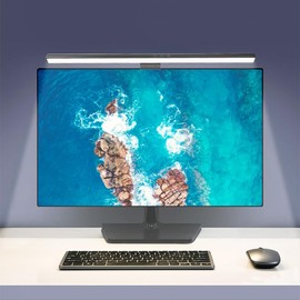 Meichoon Computer Display Light Bar Screen Eye Protection LED Desk Lamp USB Reading 3 Light Modes Brightness Adjust LE11 Black