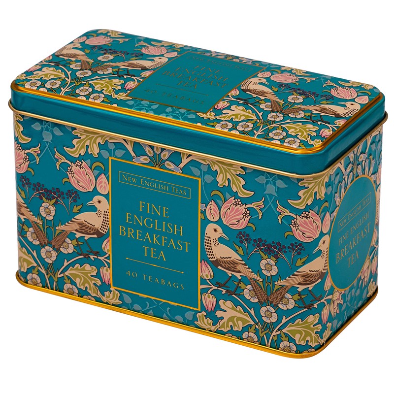 New English Teas Song Thrush and Berries Tea Tin with