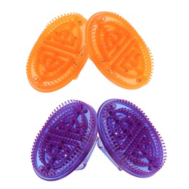 Ipetboom 4Pcs Full Body Meridian Massage Brush Ergonomic Manual Massage Tool for Spa Home Use Targeted Acupoint Stimulation for Relaxation Wellbeing Durable PVC Material