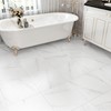 WESTICK 20 Pack White Marble Peel and Stick Floor Tile