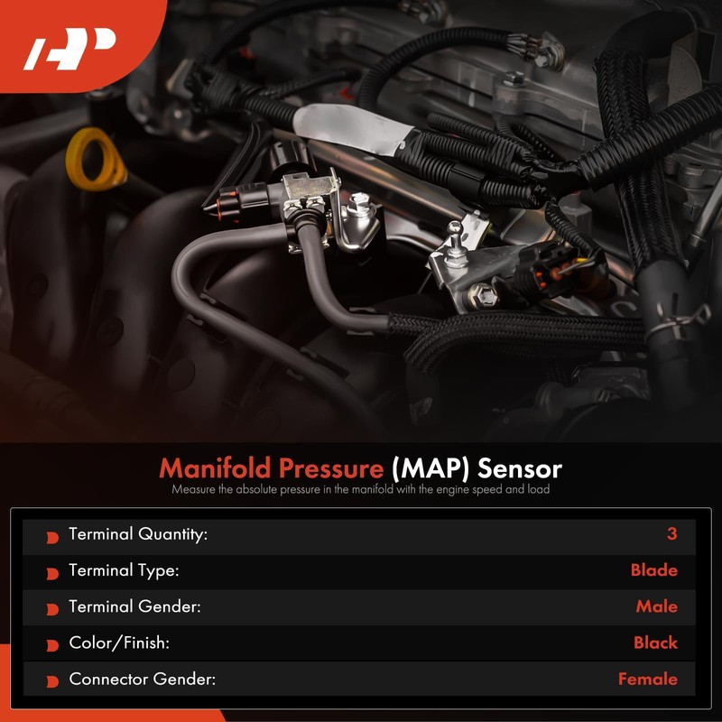 A-Premium Diesel Particulate Filter (DPF) Pressure Sensor [3 Blades] Compatible