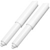 2 Pack - 6-1/4" White Toilet Paper Holder Spring Loaded