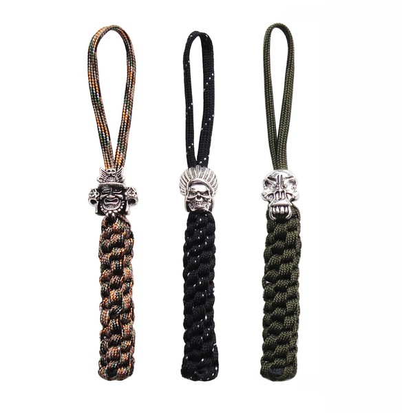 SICOLAS Knife Lanyards with Beads - Paracord Braided Lanyard. Replacement