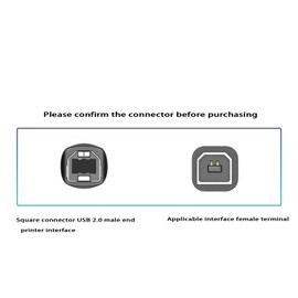 6ft Printer Cable for HP Deskjet 1000 1010 1050 1112 3050 3050A 3632 6940 F4480 Envy 4520 5530 5540 5660 7640 Laserjet 1020 P1006 P2035 P1102W P2055dn P3015 OfficeJet 3830 4650 6500 6500A