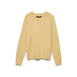 VERO MODA Women's Vmdoffy LS O-Neck Blouse Noos Blouse, Golden Spice