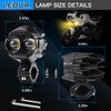 LEDUR Motorcycle Auxiliary Lights Kit White Amber Strobe LED Driving