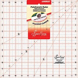 Sew Easy Medium (12.5" x 12.5") Square Quilters Patchwork Ruler Measure Craft Home NL4178