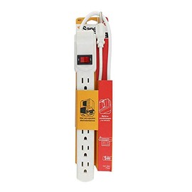 Santul Barra multicontacto de 6 entradas, Cable de : 0.6m Blanco