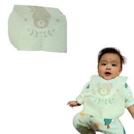 EverGrow Trade Angad Creations Disposable Baby Bibs Individual Wrapped Travel Bibs Waterproof Food Catcher for Toddlers Girls Boys Feeding 24 Count, Mix Prints