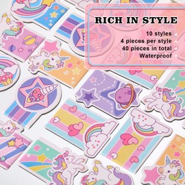 40 Pieces Unicorn Magnetic Bookmarks Magnet Page Markers Book Markers Clip Set for Girls Teachers Students Reading Book Lovers Office Classroom Supplies