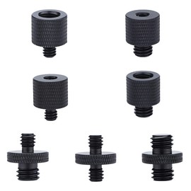 MOMI Camera Screw Conversion Adapter Microphone Accessories Conversion Adapter 3/8" Female to 1/4" Male 1/4" Female to 3/8" Male 1/4" Female to 3/8" Male 3/8" Male Conversion Screw Adapter Universal