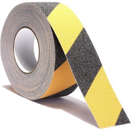 BN Step tape, safety tape, high-strength safety sign, strong grip, abrasive, non-slip tape for indoor and outdoor stairs, 50 mm x 5 m, black and yellow