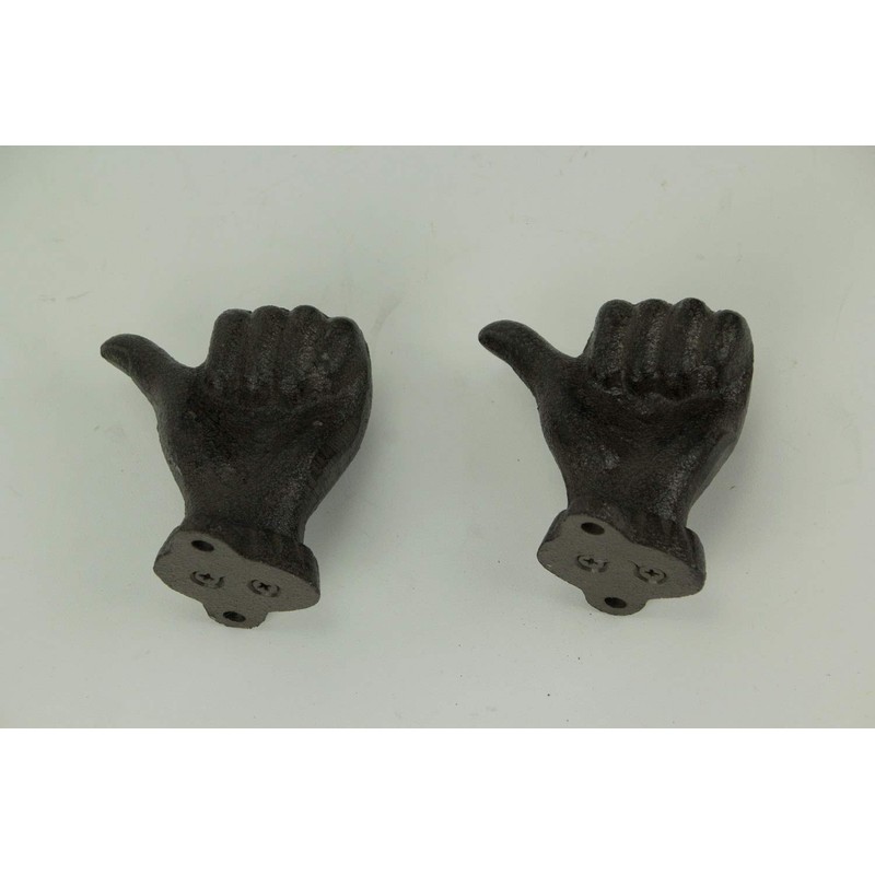 Chesapeake Bay Brown Cast Iron Thumbs Up Hand Decorative Wall