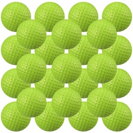 Junkin 24 Pcs Foam Golf Practice Balls Realistic Feel and Flight Training Sport Balls Elastic Soft Foam Golf Balls for Indoor or Outdoor Backyard Training(Green)