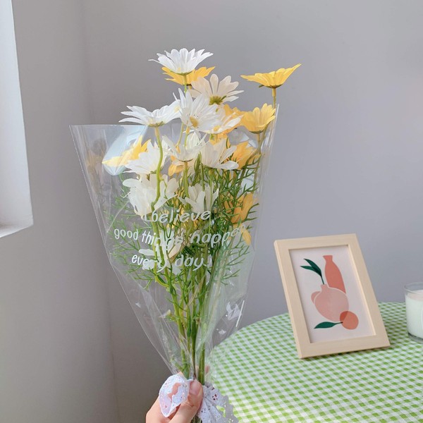 Artificial Margaret Daisy Bouquet Set, Interior, Stylish, Gift, Interior Artificial Flower, Present, Bouquet, White, Yellow, Non-Withering Flowers, Birthday, Anniversary, Graduation, Spring (3 White