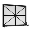 Fire Beauty Fireplace Screen with Doors, 2-Pannel Handcrafted Solid Wrought