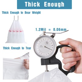 Repaironics Code P 2 Packs (100 Count Total) 13-16 Gallon Heavy Duty Drawstring Trash Bags Compatible with Code P Garbage Can Liners 13-16 Gallon/50-60 Liter | 1.2 Mil | White