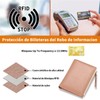 Cartera Compacta y Plegable para Mujer, Billetera de Piel con