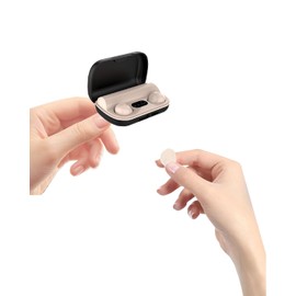 SZHTFX Invisible Earbuds Small Bluetooth Earbuds Mini Wireless Discreet Earbud for Music, Home, Work (Nude)