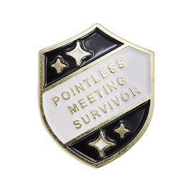 ANCLLO 2 Pieces Cartoon Brooch English Letter Plate Meaningless Lapel Pins for Meeting Survivors Interesting Work Sign Brooch