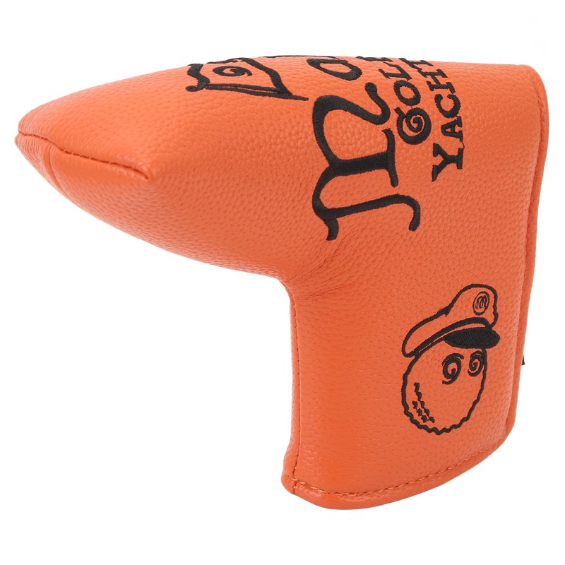 Golf Putter Headcover Orange Sailor's Hat Pattern PU Waterproof Surface
