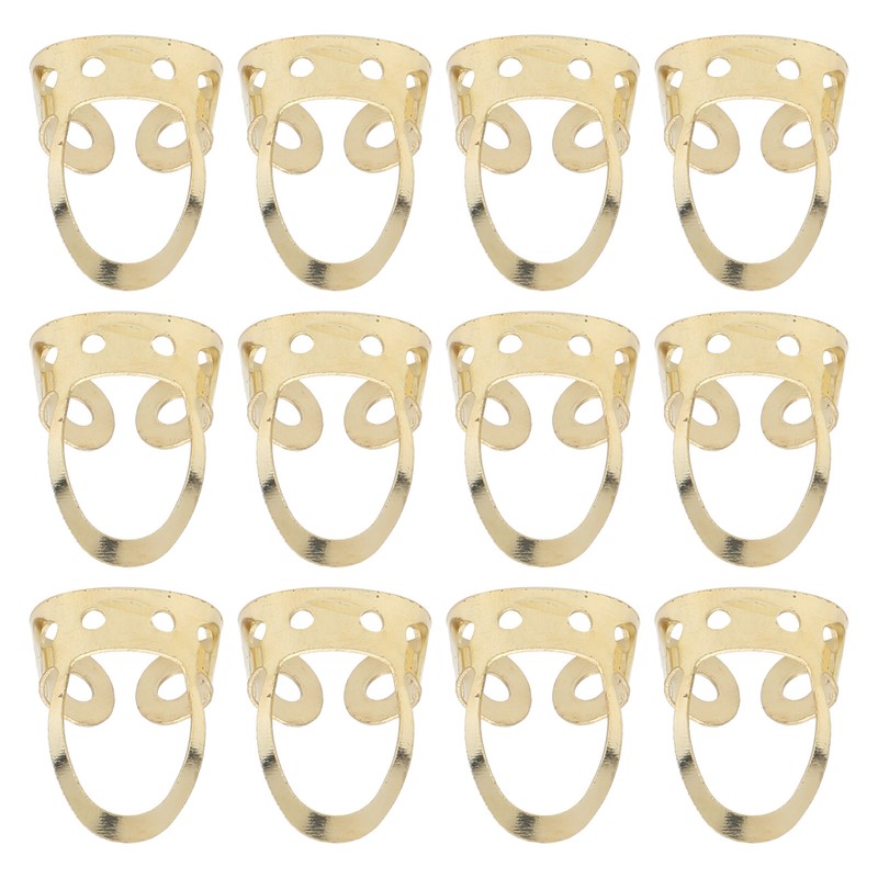 12Pcs Finger Picks Adjustable Stainless Steel Banjo Ukulele Guitar Plucked