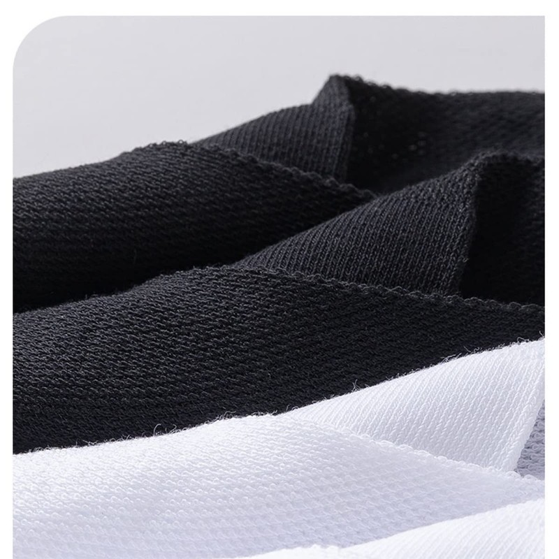 FQZMQBQ Men's Summer Business Socks, Black, White, Mesh, Solid, Thin,