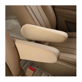 JNNJ 2 x Universal Car Armrest Cover, Armlet Car Universal Chair Armrest Cover, Car Front Seat Armrest Cover, with Elastic Closure, Car Seat Accessories (Beige)
